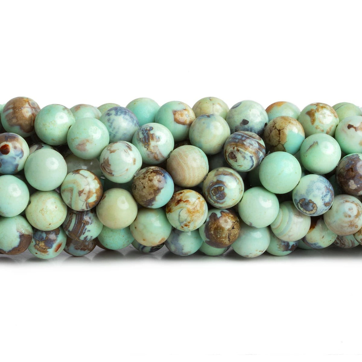 8mm Blue Terra Agate Rounds 15 inch 45 beads – The Bead Traders