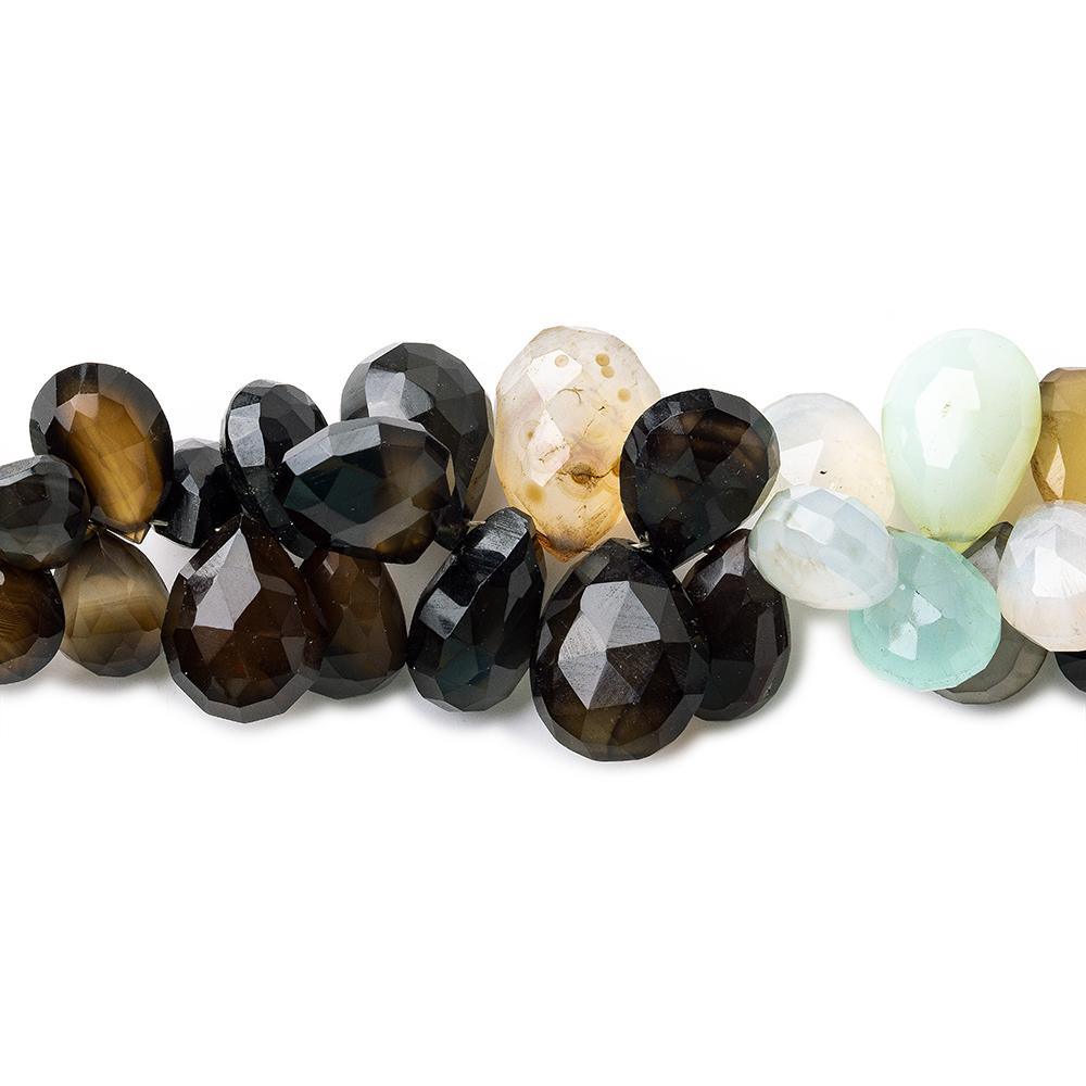 Natural Stone Dark Brown Austrian Glitter Crystal Beads Round