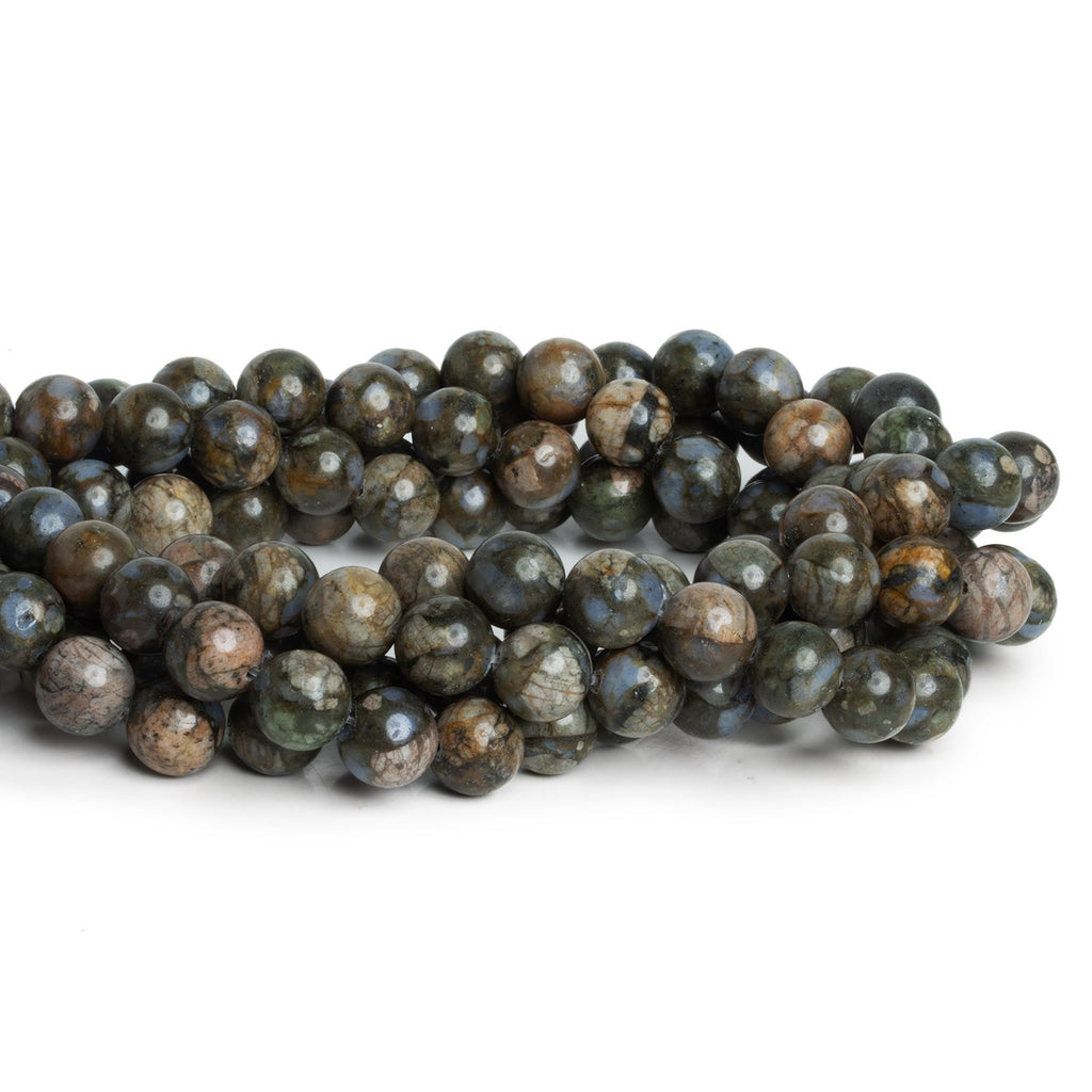 10.5mm Rhyolite Plain Rounds 15 inch 34 beads - The Bead Traders