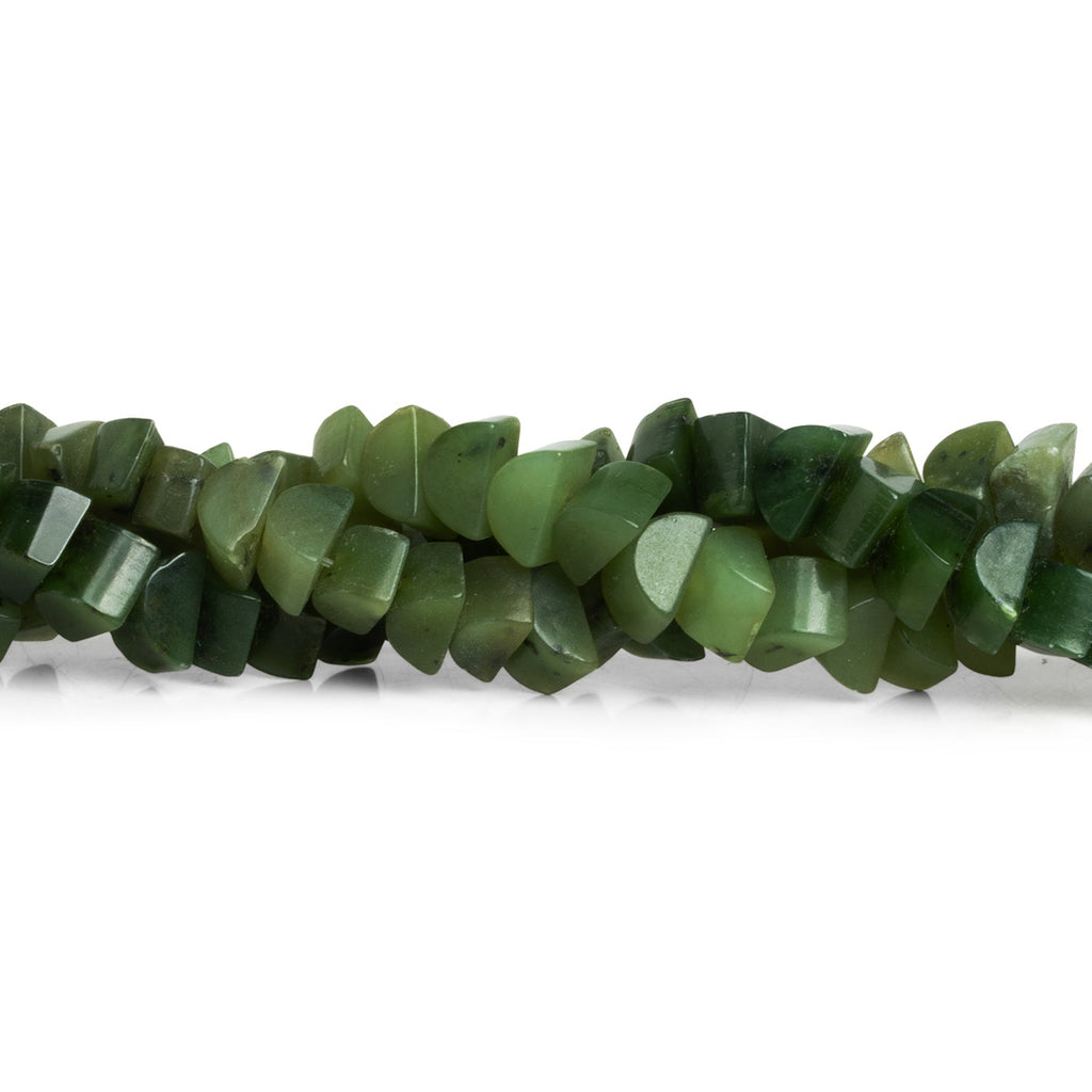 10x5mm Nephrite Jade Plain Half Moons 16 inch 65 beads - The Bead Traders