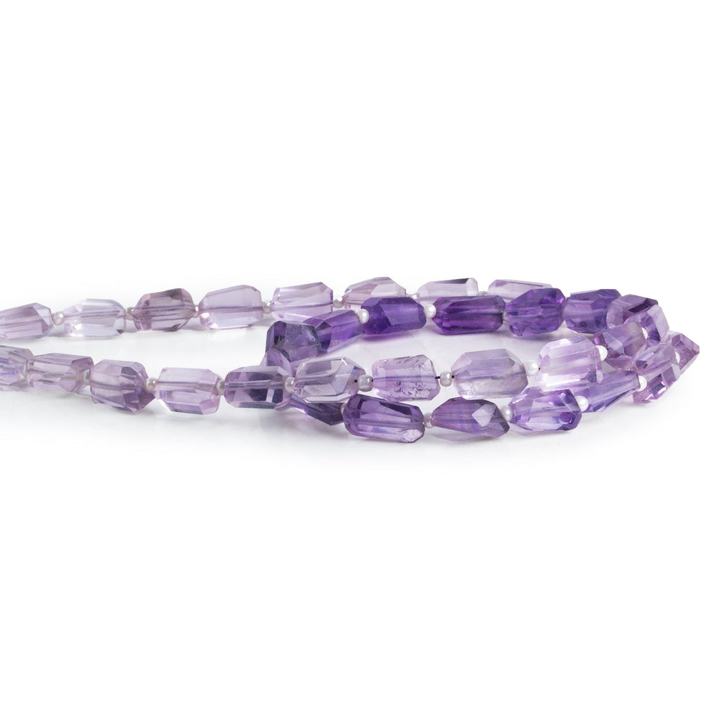 10x6mm Pink Amethyst Faceted Nuggets 12 inch 30 beads - The Bead Traders