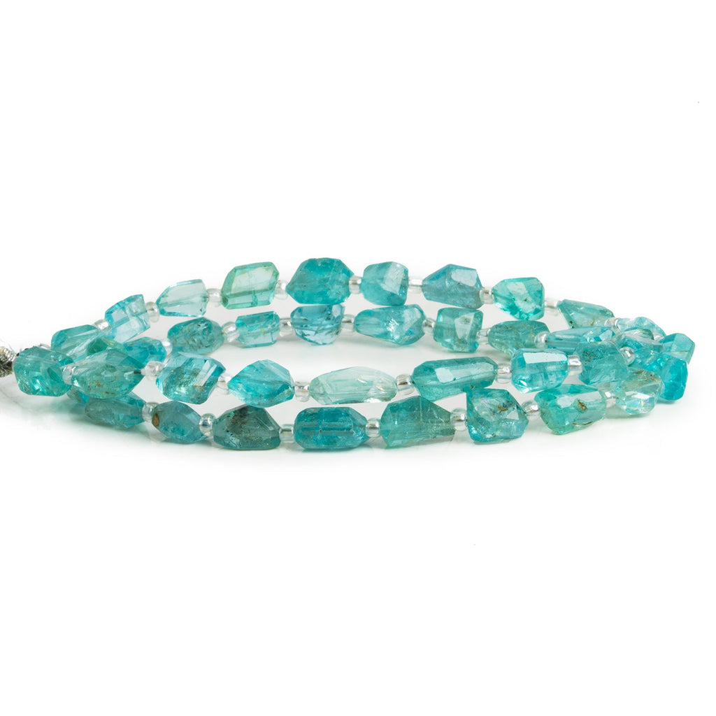 10x7mm Apatite Faceted Nuggets 16 inch 40 beads - The Bead Traders