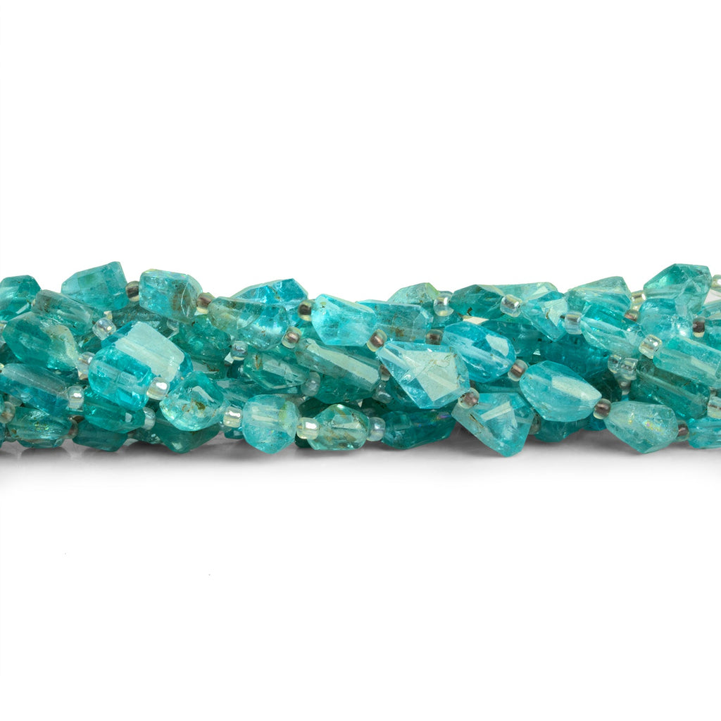 10x7mm Apatite Faceted Nuggets 16 inch 40 beads - The Bead Traders