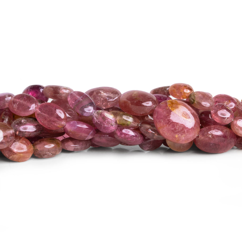 10x7mm Pink Tourmaline Plain Ovals 14 inch 47 beads - The Bead Traders