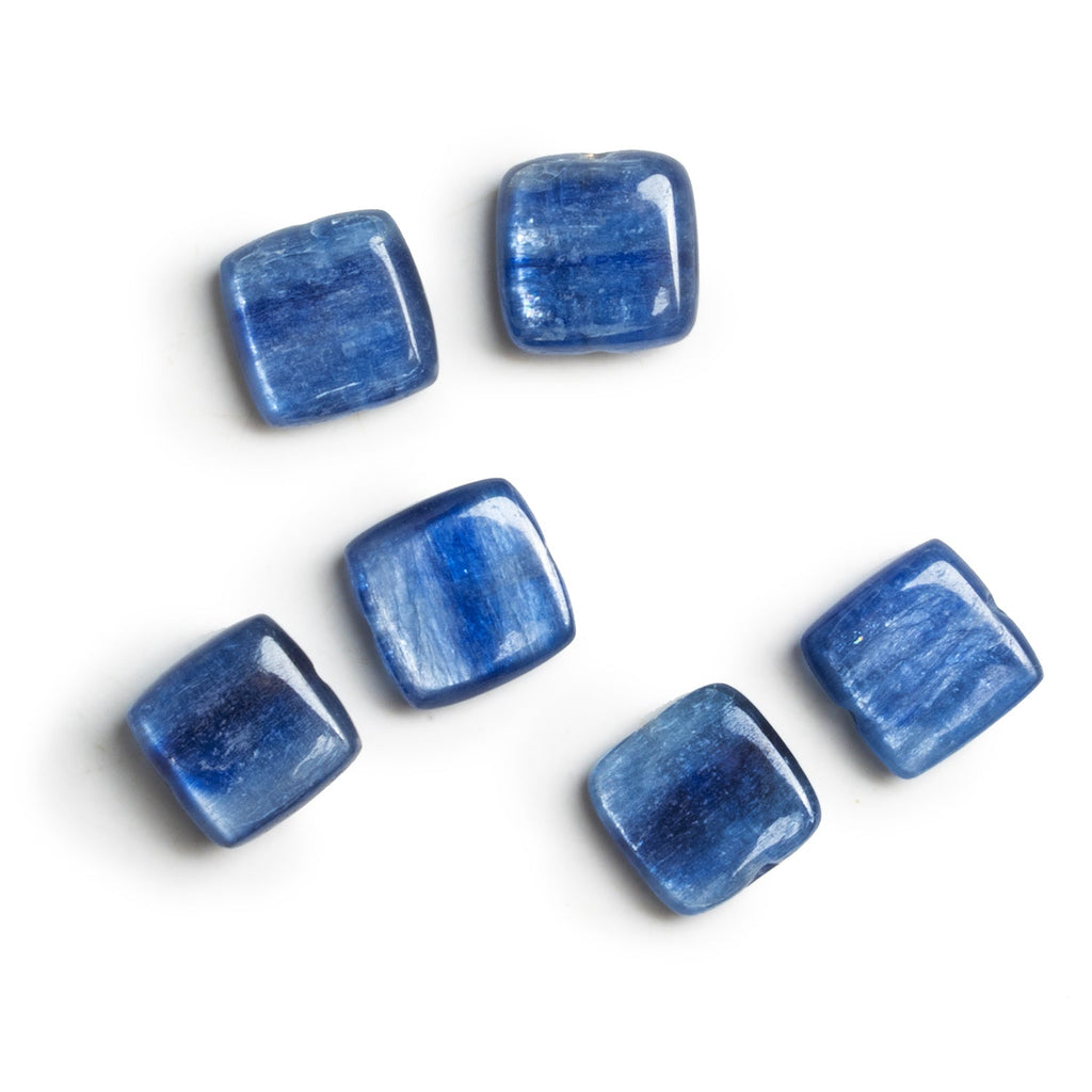 11mm Ceylon Blue Kyanite Plain Squares - Set of 2 - The Bead Traders