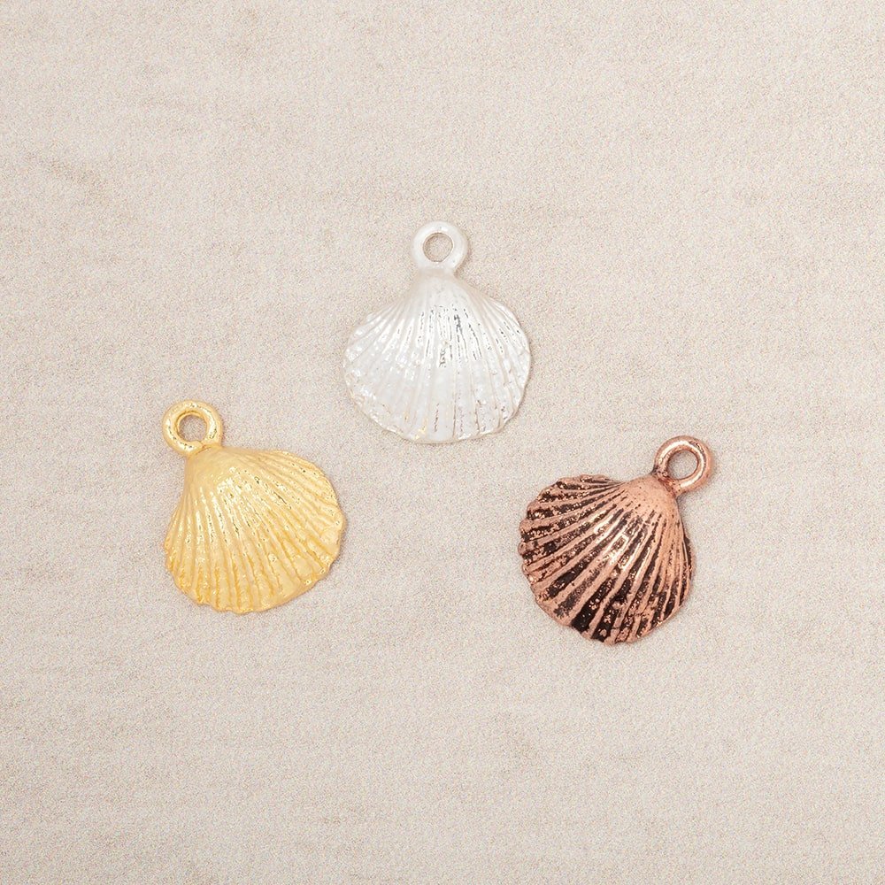 11mm Seashell Pendant Charm Set of 4 pieces - The Bead Traders