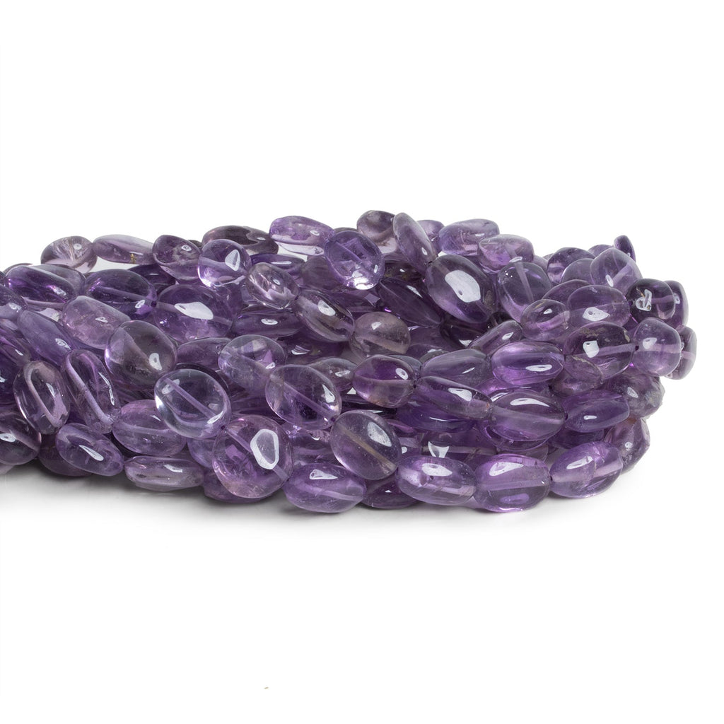 12x9mm Amethyst Plain Ovals 12 inch 25 beads - The Bead Traders