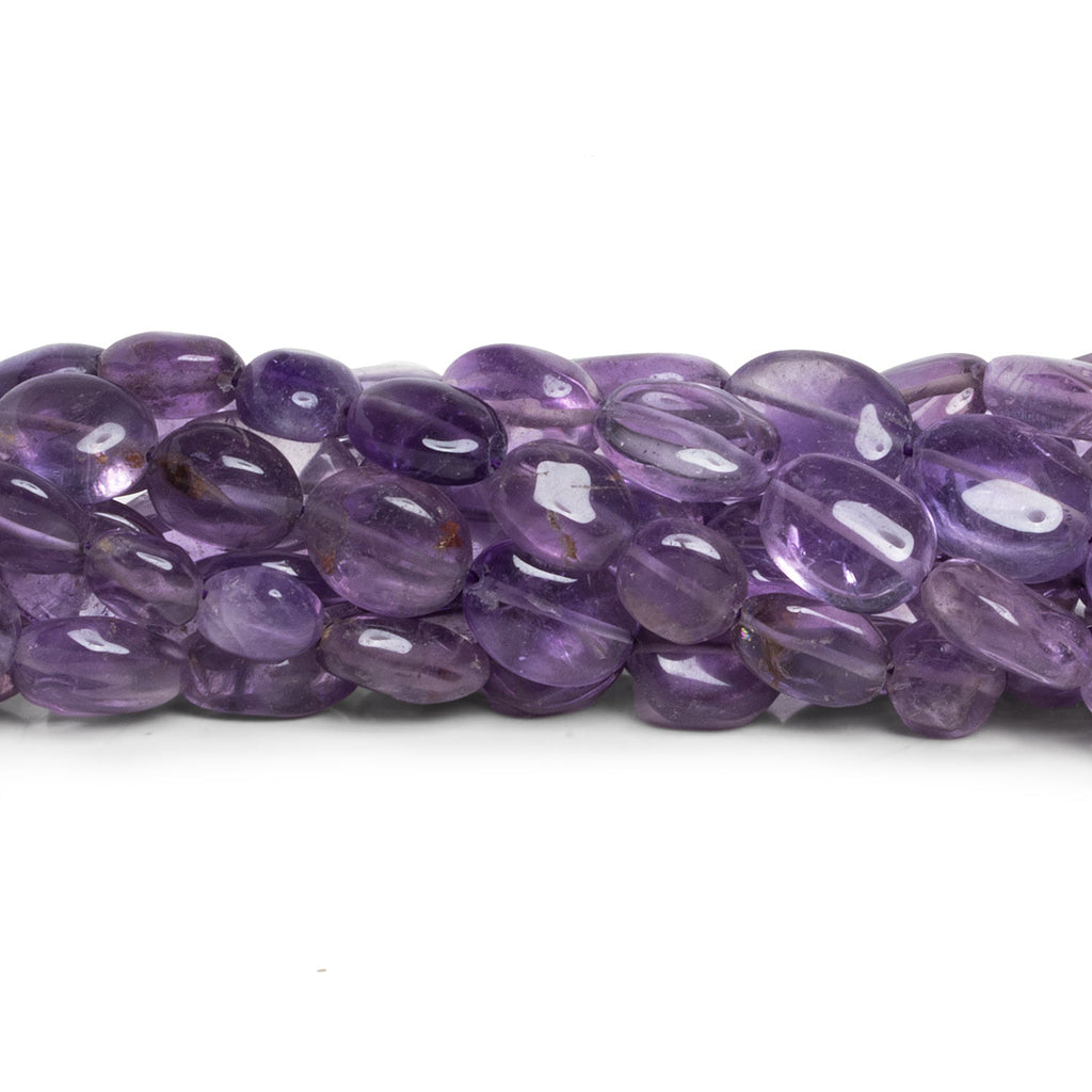 12x9mm Amethyst Plain Ovals 12 inch 25 beads - The Bead Traders