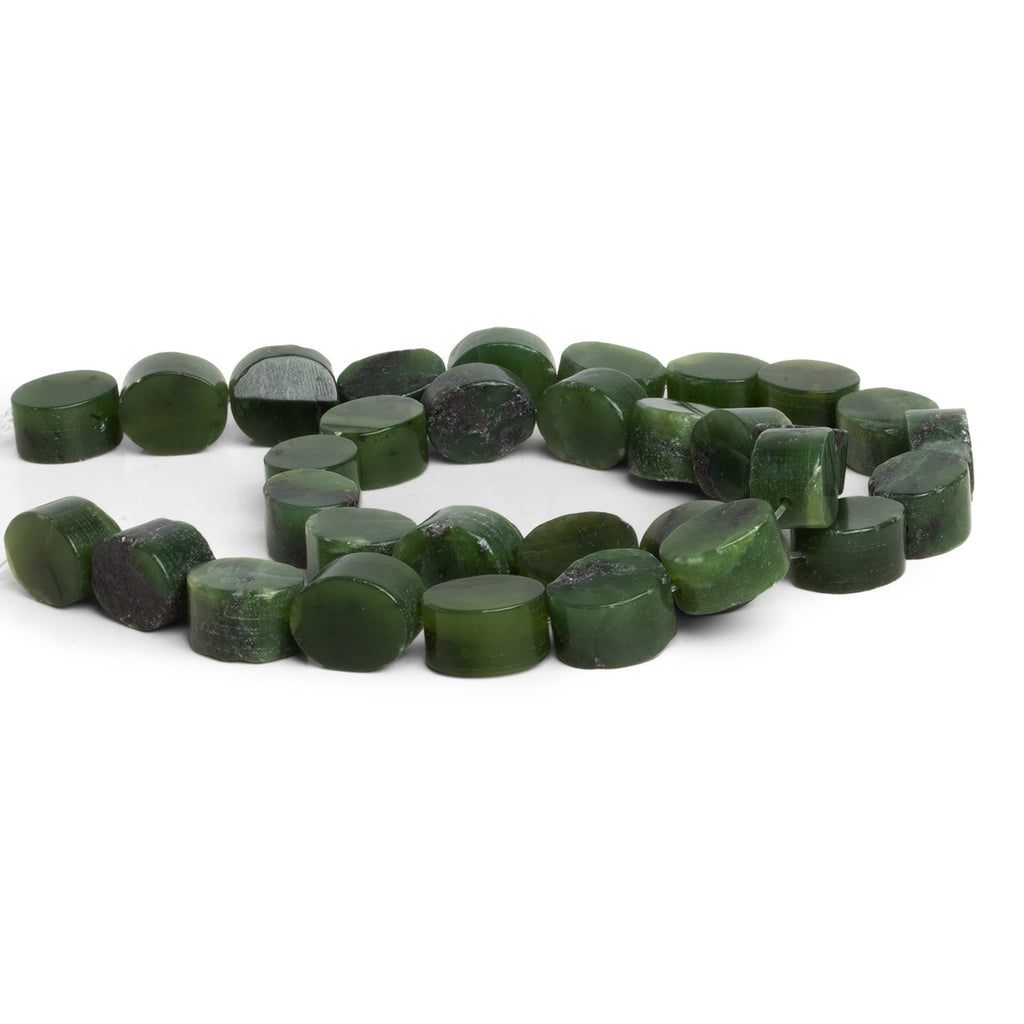 12x9mm Nephrite Jade Plain Ovals 16 inch 30 beads - The Bead Traders