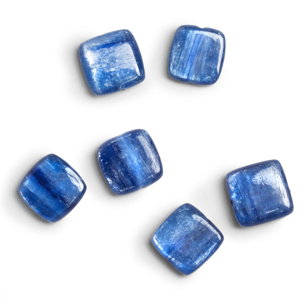 13mm Ceylon Blue Kyanite Plain Squares - Set of 2 - The Bead Traders