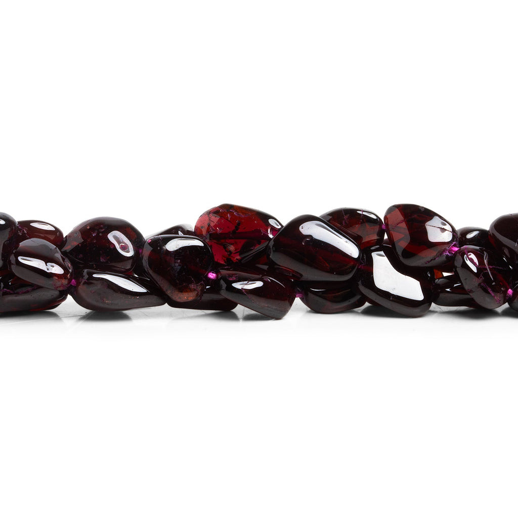 13x9mm Garnet Plain Nuggets 17 inch 34 beads - The Bead Traders