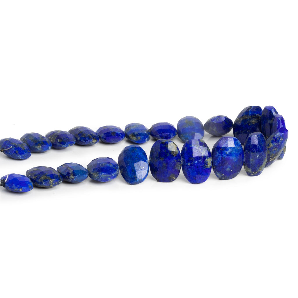 14x10mm Lapis Lazuli Faceted Pillows 8 inch 20 beads - The Bead Traders