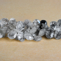 Tourmalinated Quartz Beads