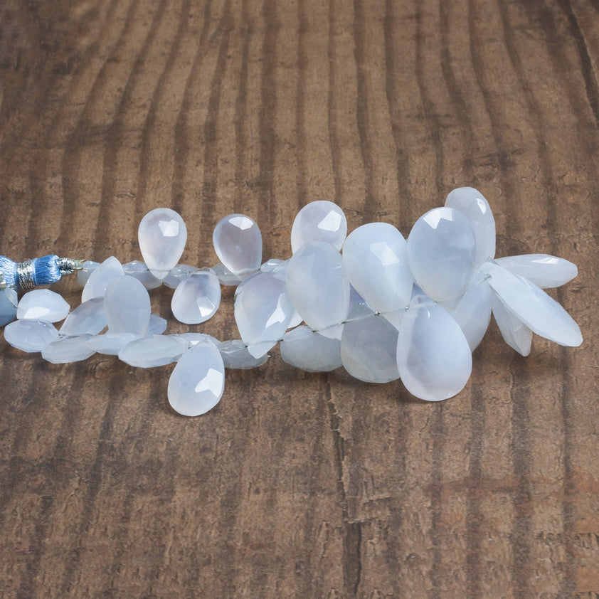 17x12mm Turkish Chalcedony Faceted Pear Beads – The Bead Traders