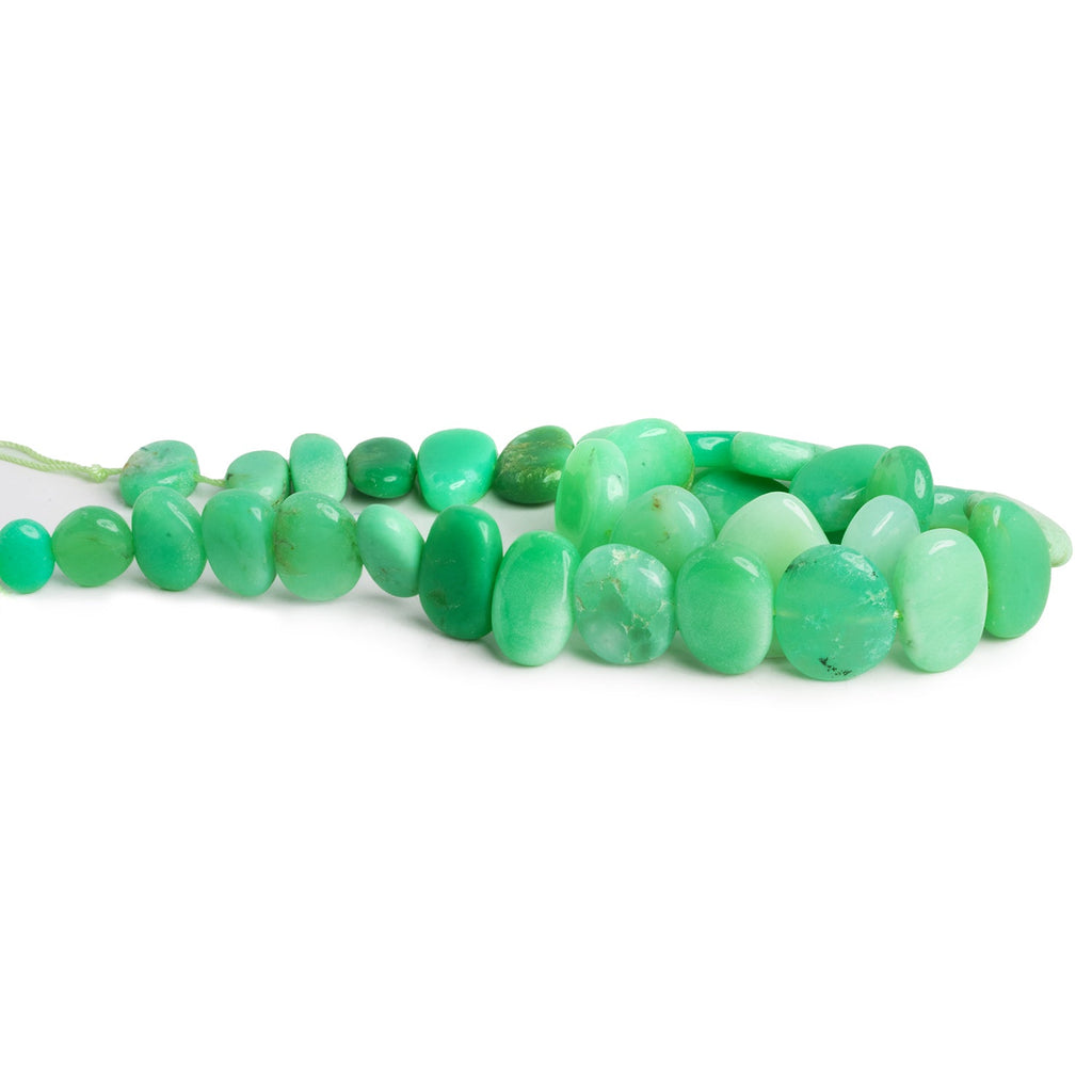 17x13mm Chrysoprase Plain Nuggets 16 inch 33 beads - The Bead Traders