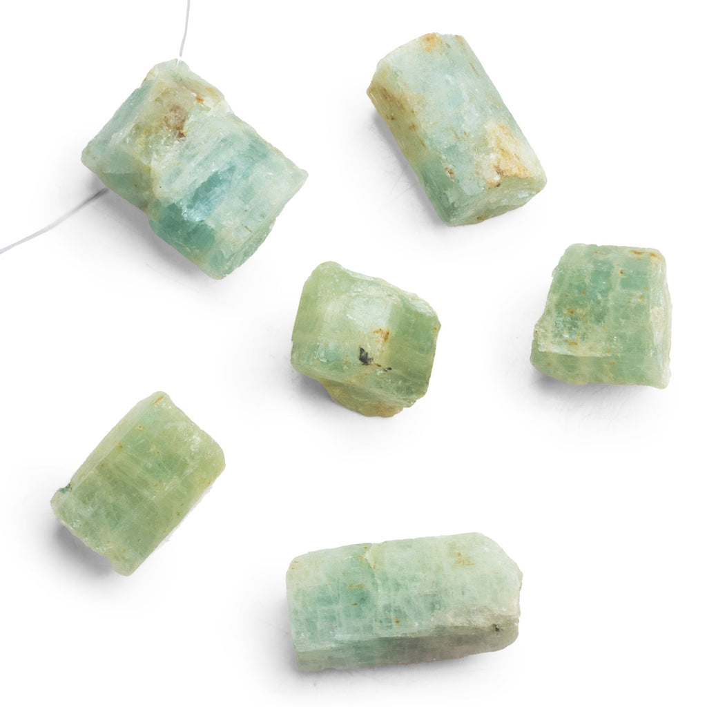 18x13mm Natural Aquamarine Natural Crystal Focal 1 Bead - The Bead Traders