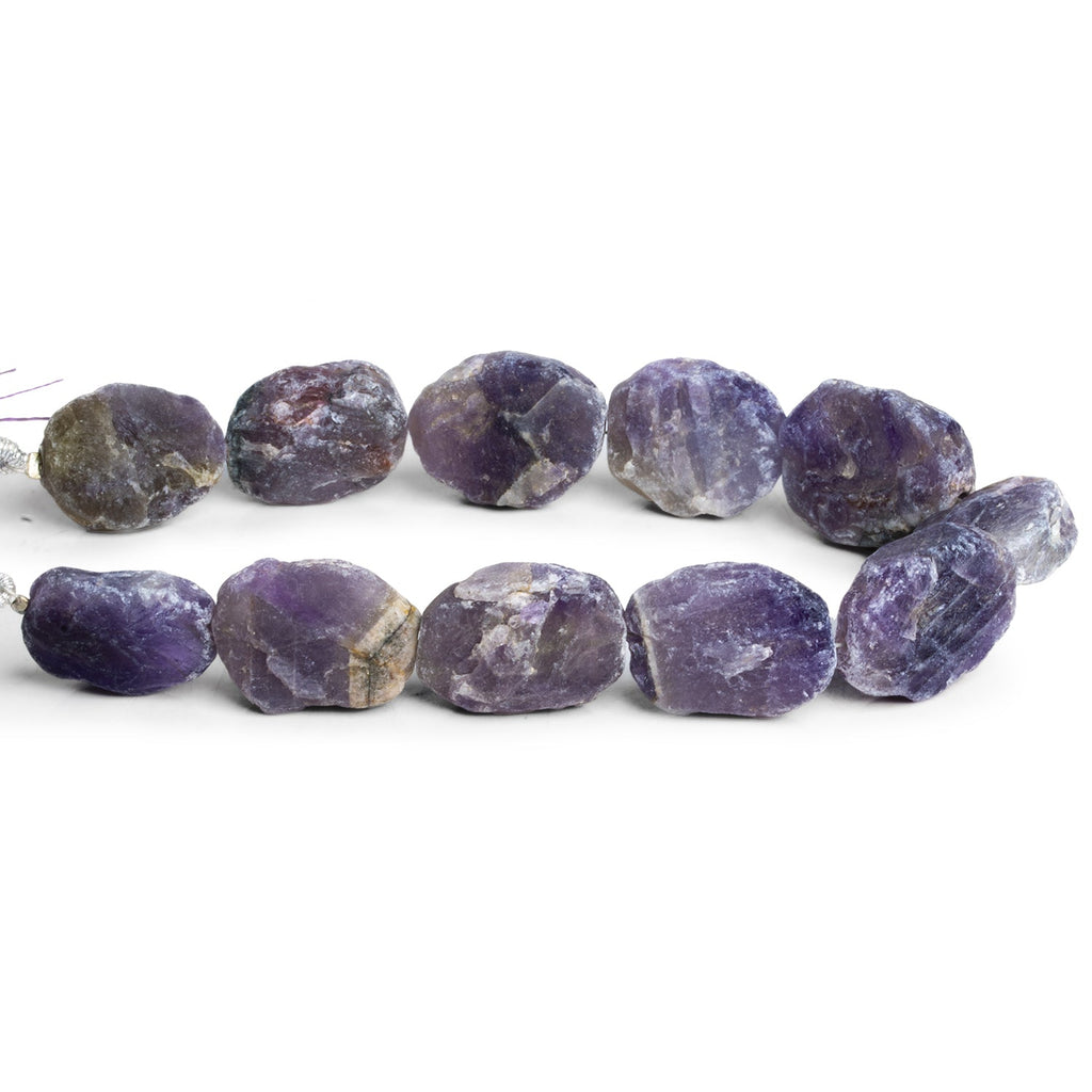 18x14mm Amethyst Hammer Faceted Ovals 8 inch 11 beads - The Bead Traders