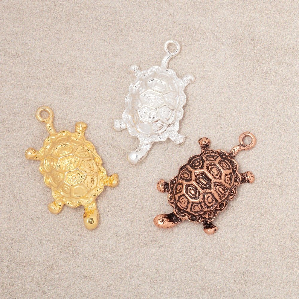 19x14mm Turtle Charm Set of 2 pieces - The Bead Traders