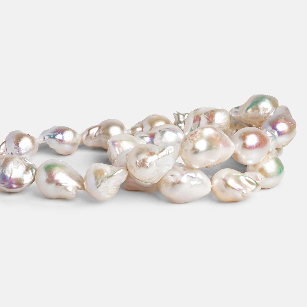 19x15mm Cream Ultra Baroque Pearls 16 inch 20 beads - The Bead Traders