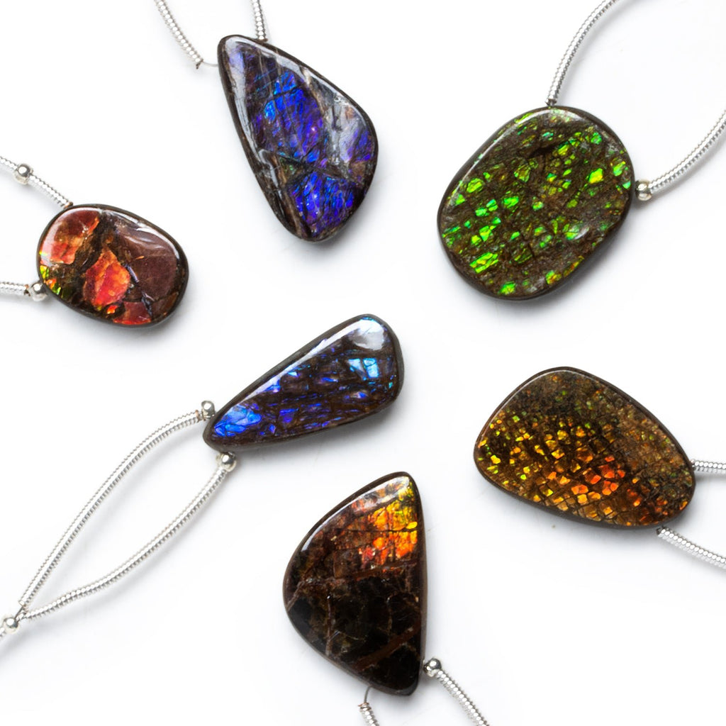 20x10mm Ammolite Nugget Focal 1 Bead - The Bead Traders