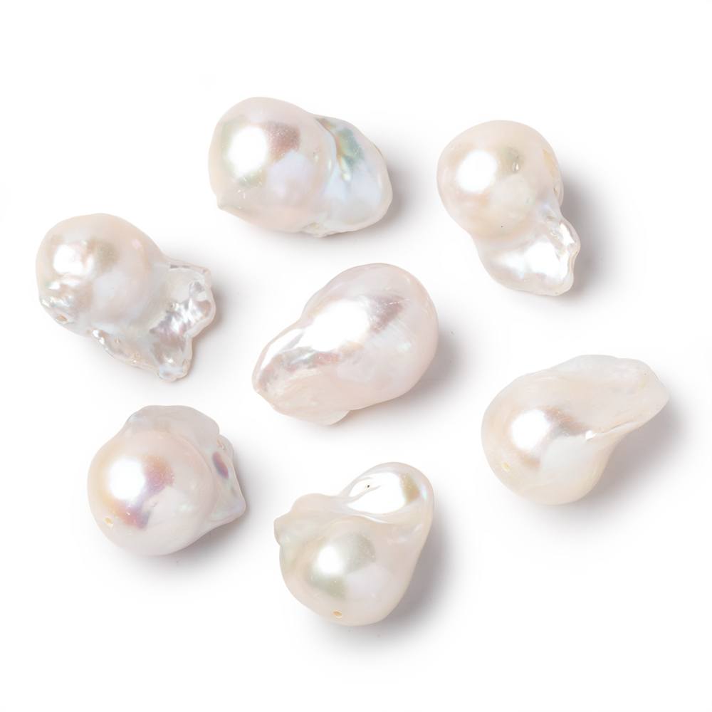 22x16mm Off White Ultra Baroque Freshwater Pearl Focal 1 Piece - The Bead Traders