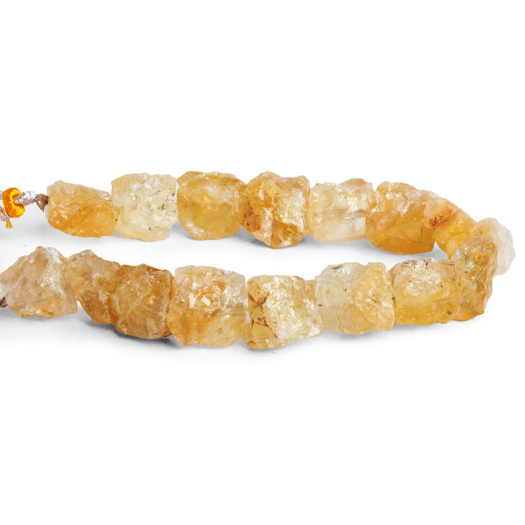 24x11mm Citrine Hammer Faceted Rectangles 7.5 inch 13 beads - The Bead Traders