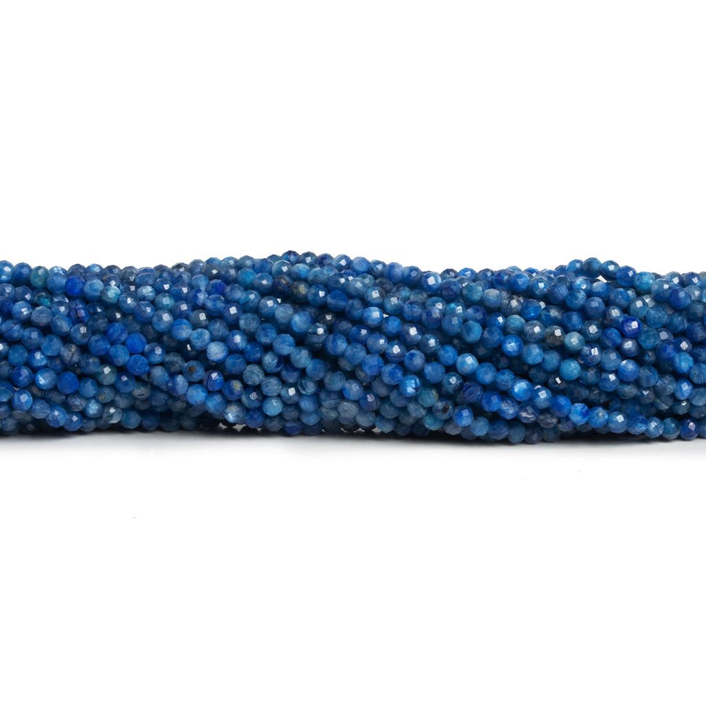 2.5mm Kyanite Microfaceted Rounds 12 inch 120 beads - The Bead Traders