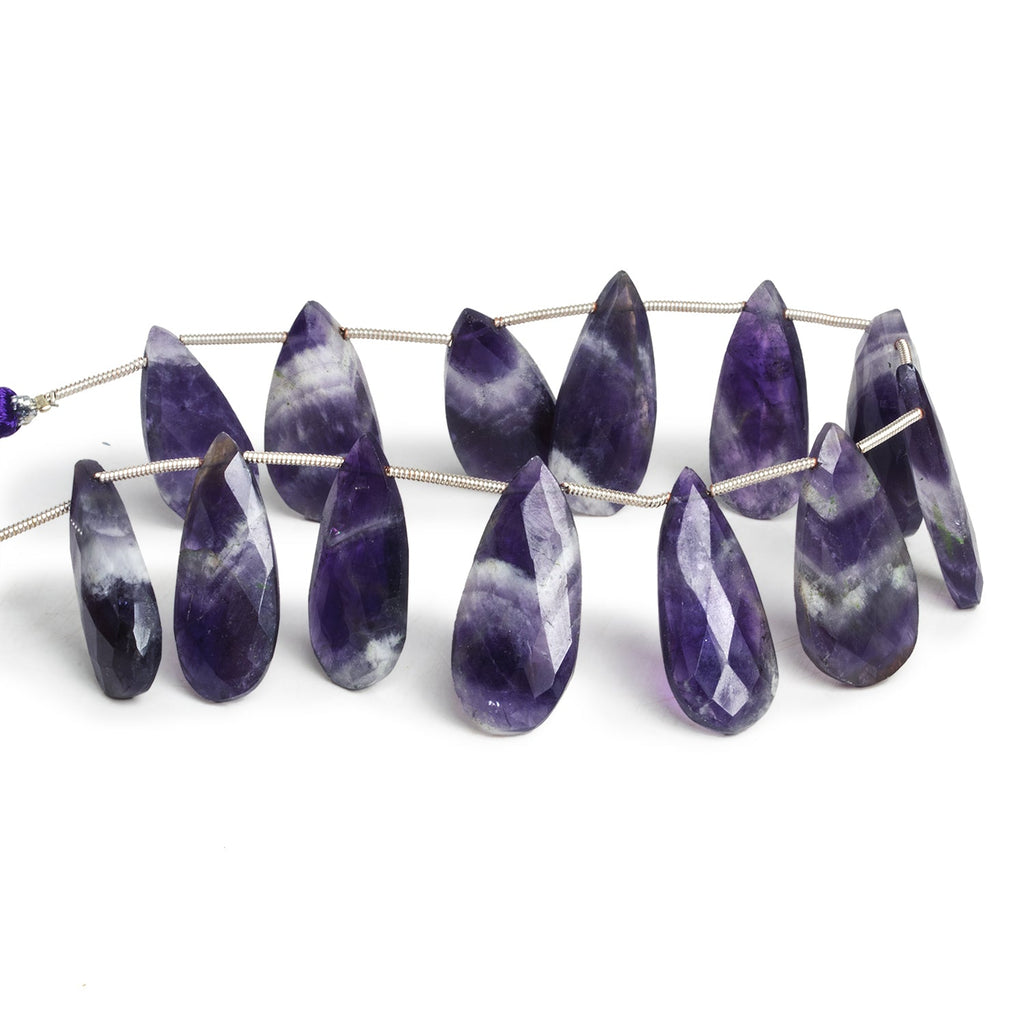 26x10mm Cape Amethyst Faceted Pears 8 inch 12 beads - The Bead Traders