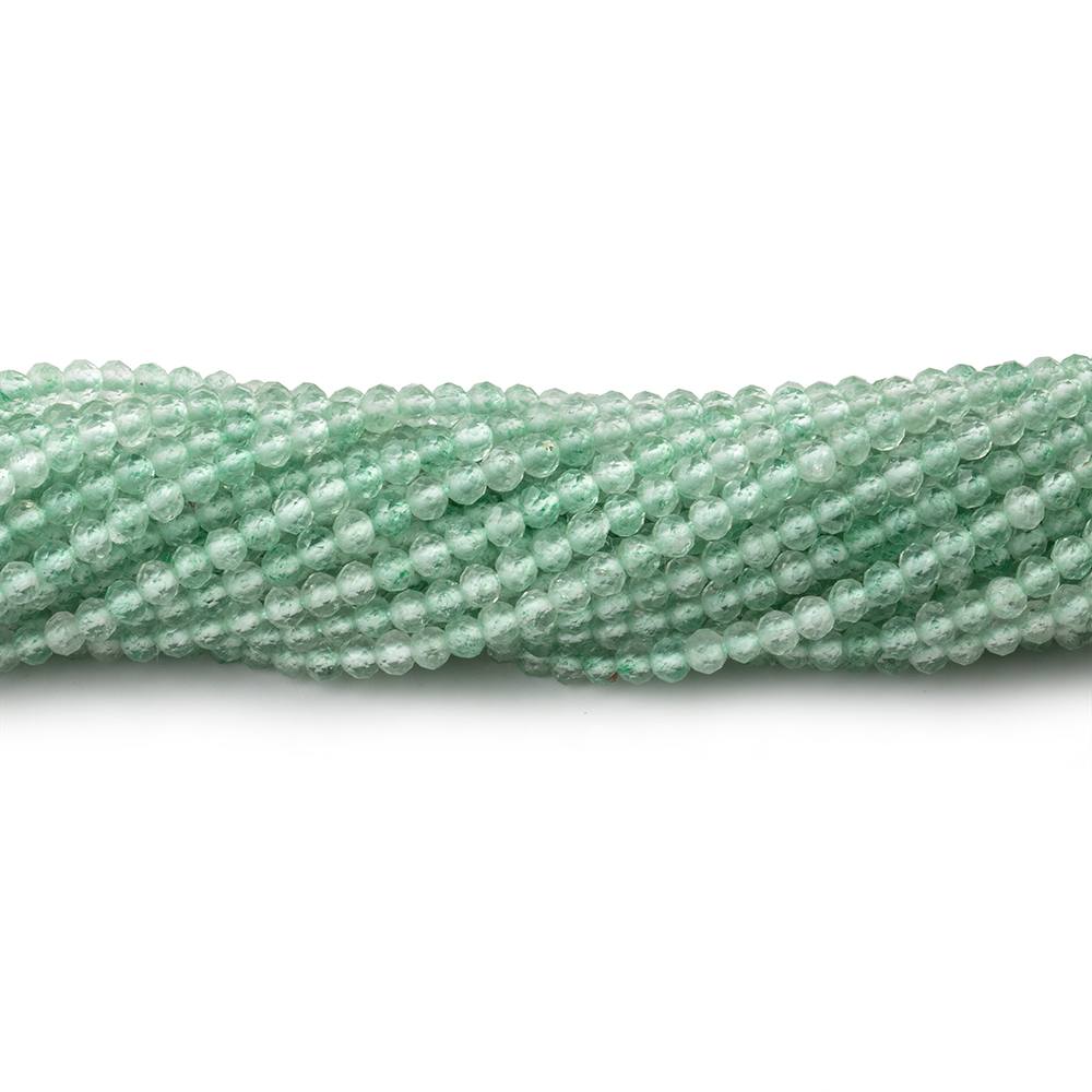 2mm Green Aventurine microfaceted round beads 13 inch 170 pieces - The Bead Traders