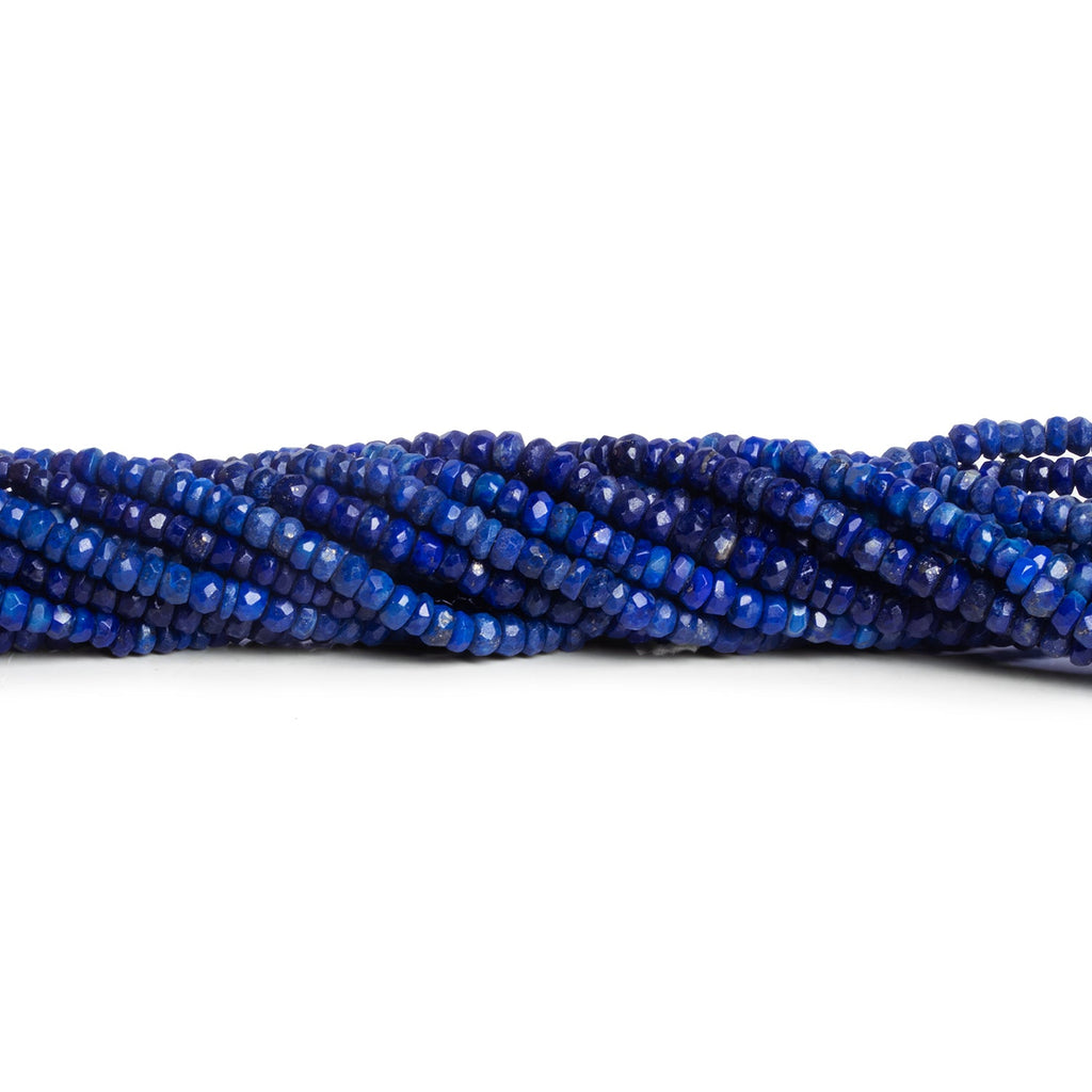 3 - 4mm Lapis Lazuli Faceted Rondelles 14 inch 135 beads - The Bead Traders