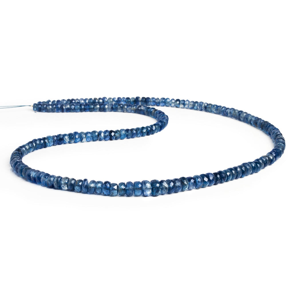 3 - 6.5mm Kyanite Faceted Rondelles 18 inch 175 beads - The Bead Traders