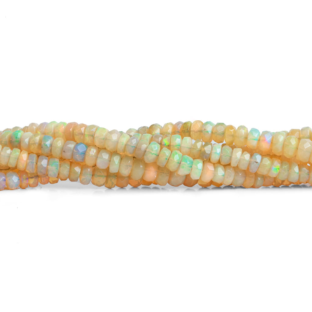 3 - 6mm Ethiopian Opal Faceted Rondelles 16 inch 150 beads - The Bead Traders