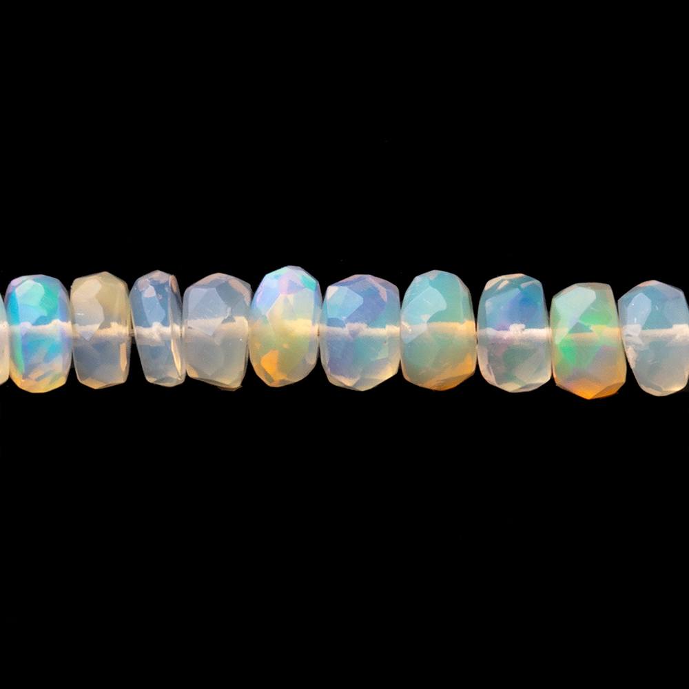 3 - 7mm Golden Ethiopian Opal Faceted Rondelles 16 inch 166 beads AAA - The Bead Traders