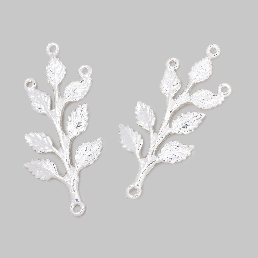 30x15mm Leafy Branch 3 Ring Charm Set of 2 pieces - The Bead Traders