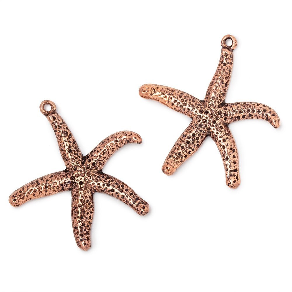 32mm Starfish Pendant Charm Set of 2 pieces - The Bead Traders