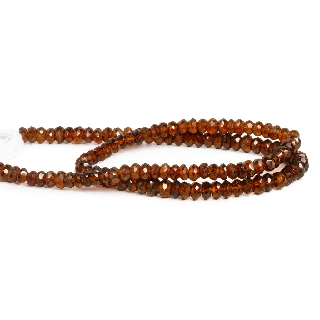 3.5 - 6mm Hessonite Garnet Faceted Rondelles 14 inch 115 beads - The Bead Traders