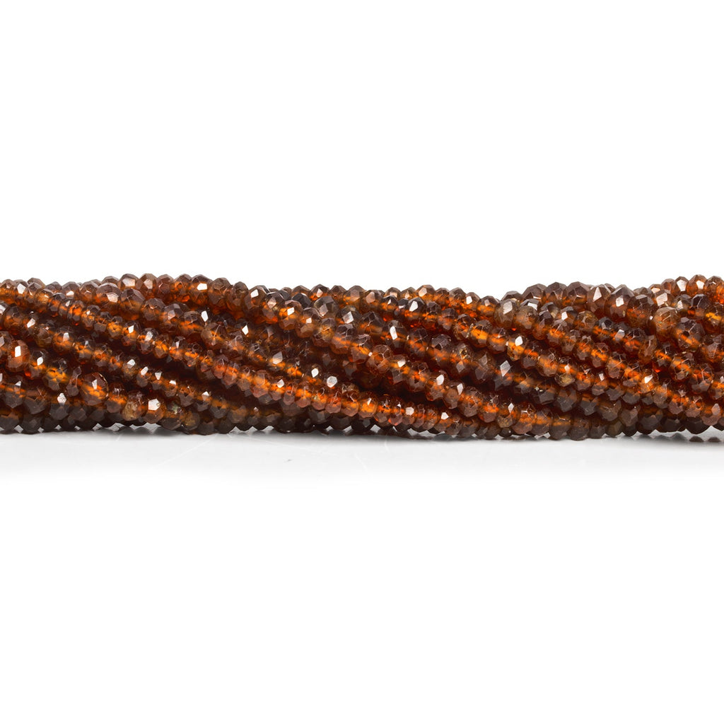 3.5 - 6mm Hessonite Garnet Faceted Rondelles 14 inch 115 beads - The Bead Traders