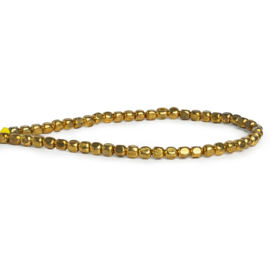 3.5mm Brass Nuggets 8 inch 45 beads - The Bead Traders