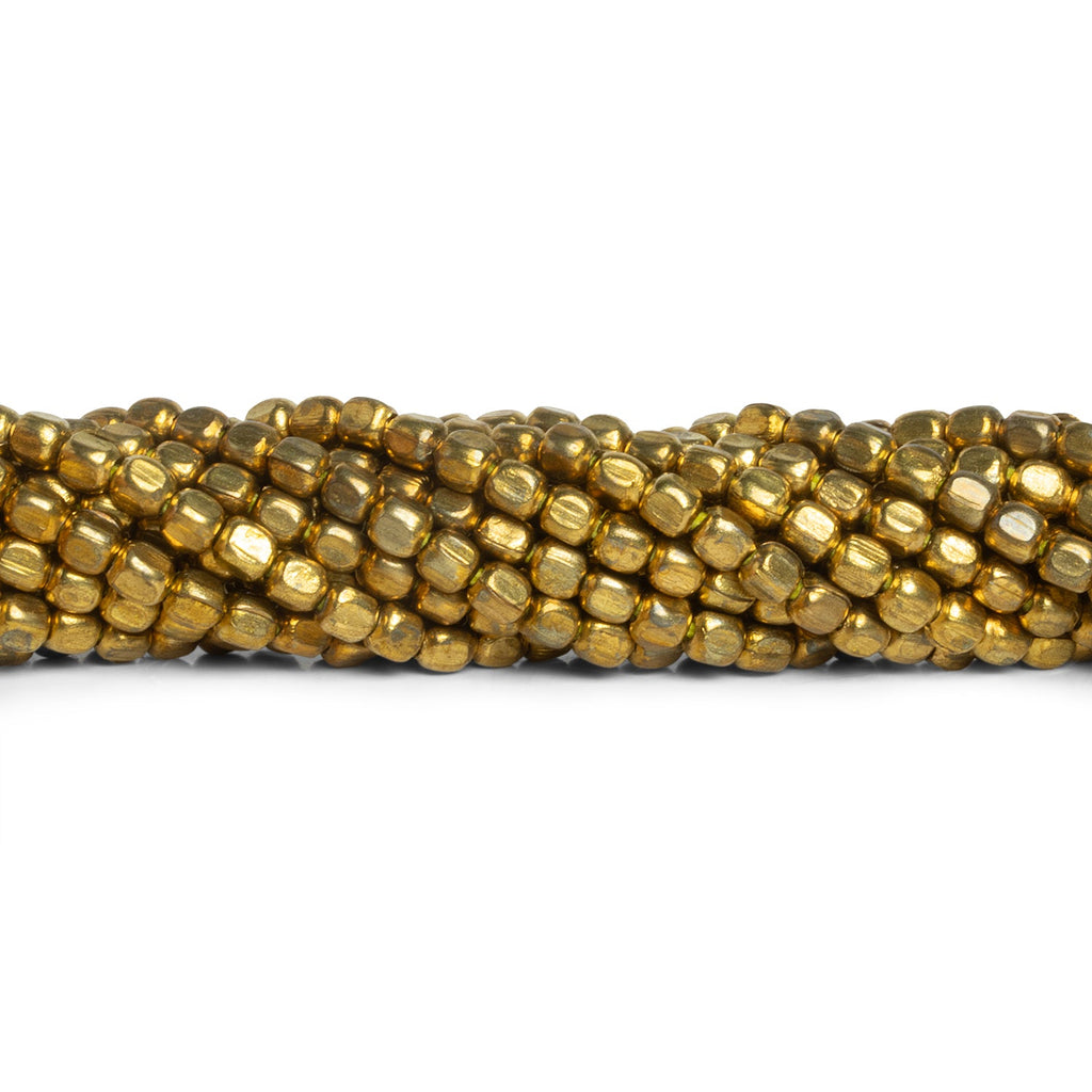 3.5mm Brass Nuggets 8 inch 45 beads - The Bead Traders