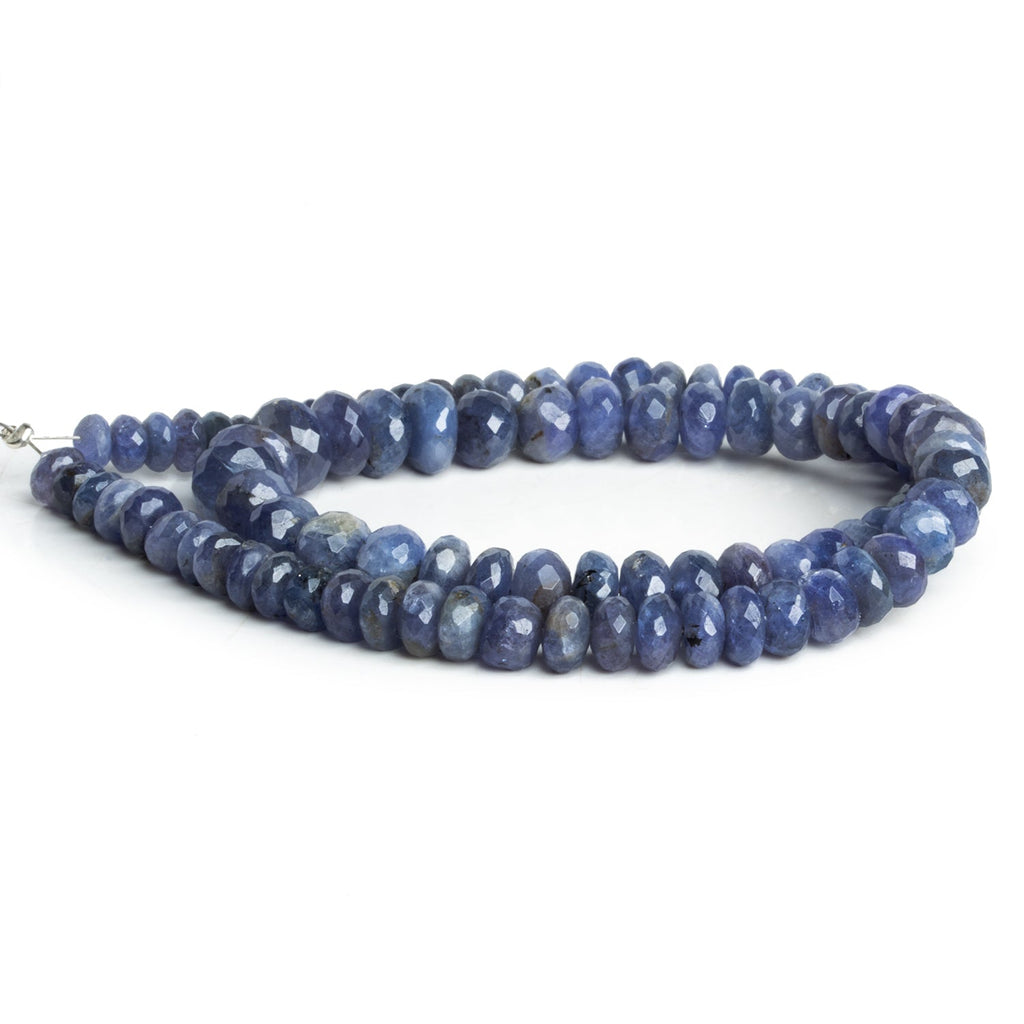 4 - 10mm Tanzanite Faceted Rondelle 15 inch 95 beads - The Bead Traders