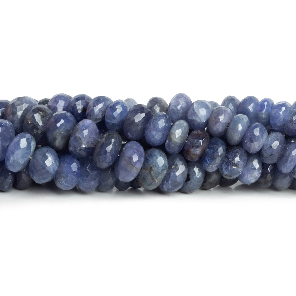 4 - 10mm Tanzanite Faceted Rondelle 15 inch 95 beads - The Bead Traders