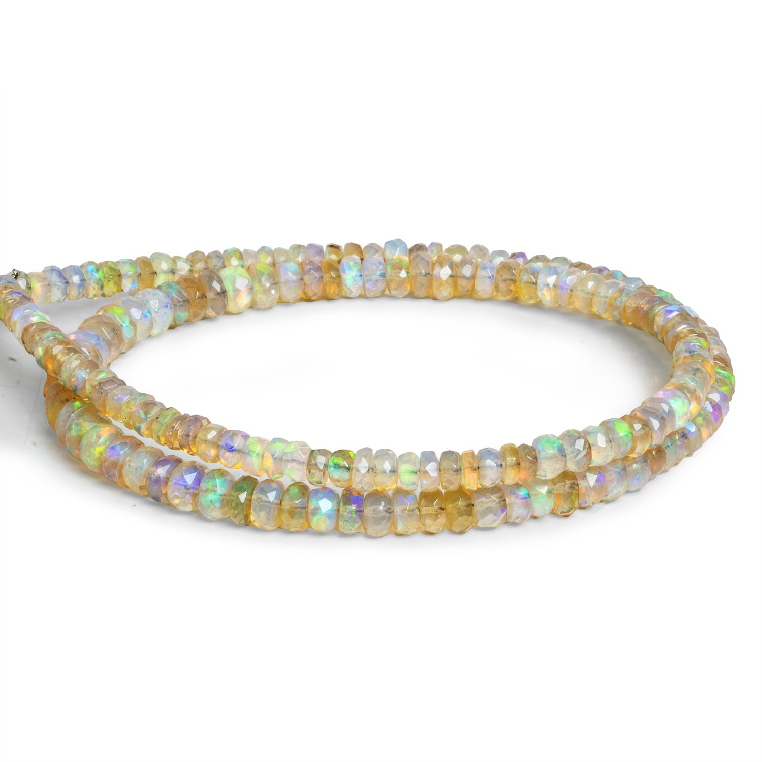 Natural Ethiopian Orange Opal Faceted Rondelle Beads, 41 Cts Weight, 16 Inches Strand, 3.5-4.5 deals MM, Superb Item At Wholesale Price, SKU#7002