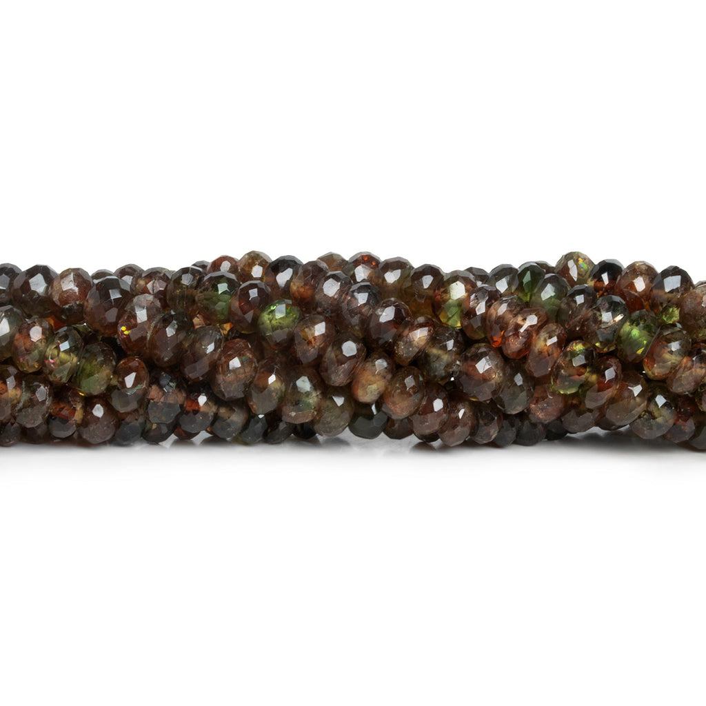 4 - 6mm Andalusite Faceted Rondelles 16 inch 110 beads - The Bead Traders