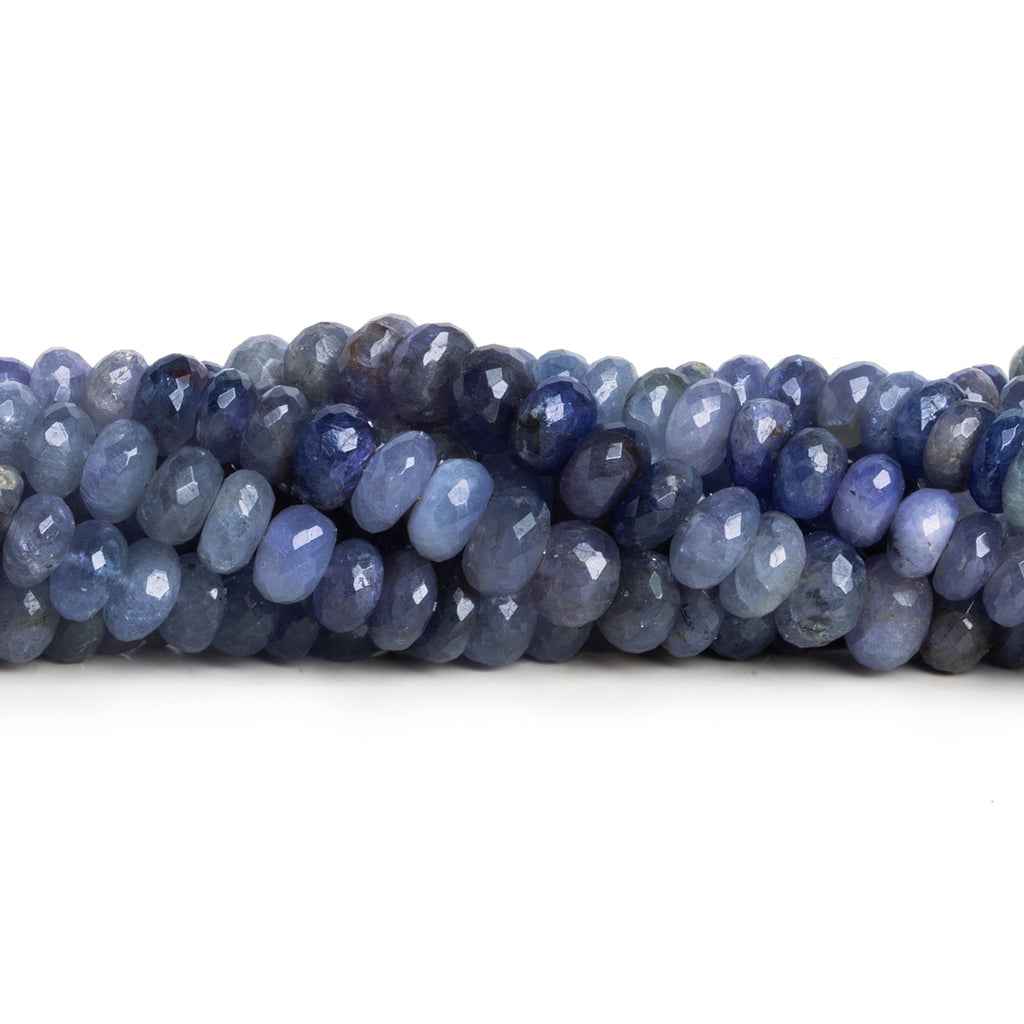 4 - 9mm Tanzanite Faceted Rondelle 15 inch 97 beads - The Bead Traders