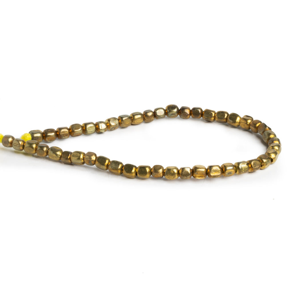 4mm Brass Nuggets 8 inch 40 beads - The Bead Traders