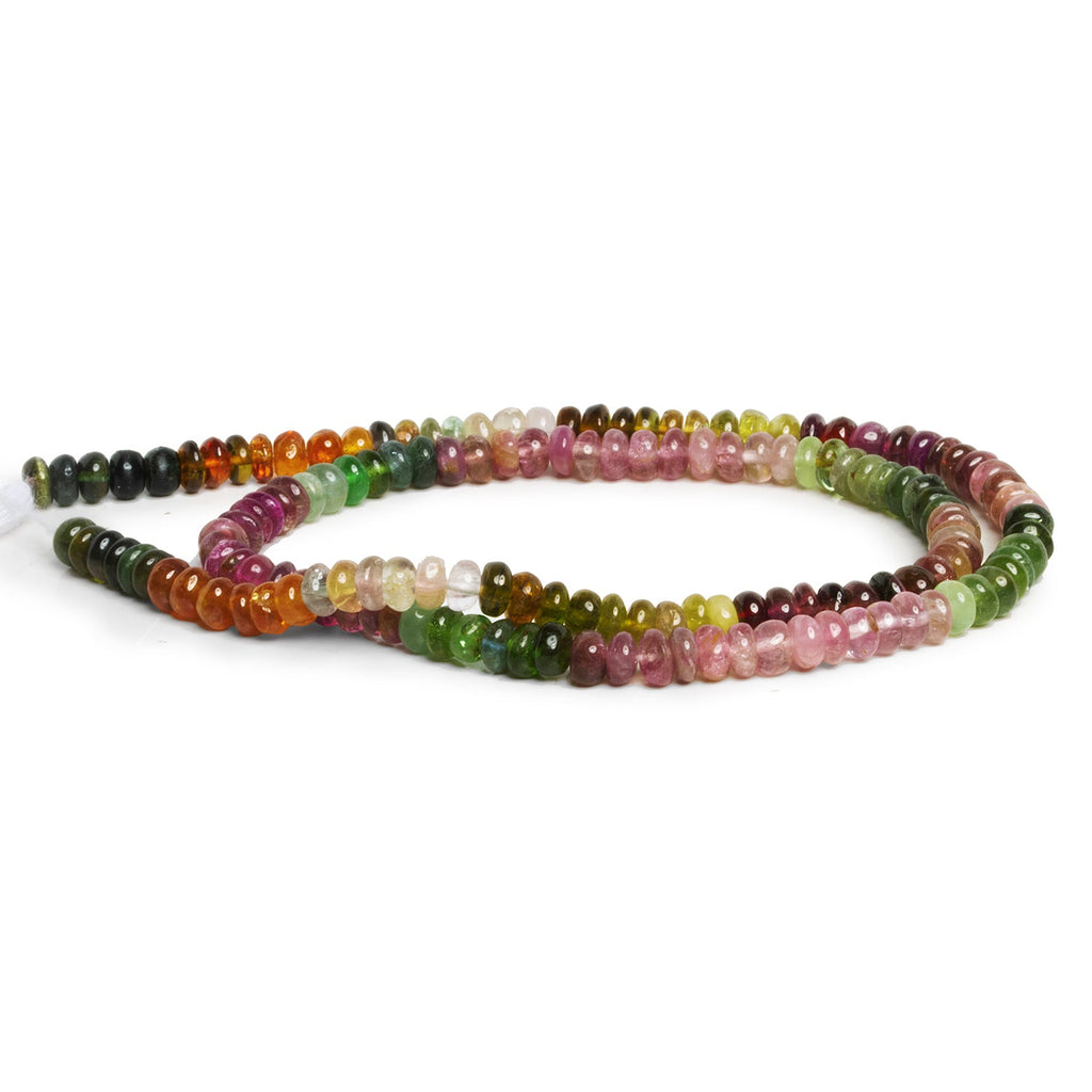 4mm Multicolor Tourmaline Plain Rounds 15 inch 150 beads - The Bead Traders