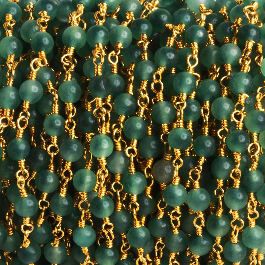 4mm Serpentine Round Gold Chain 30 Beads - The Bead Traders