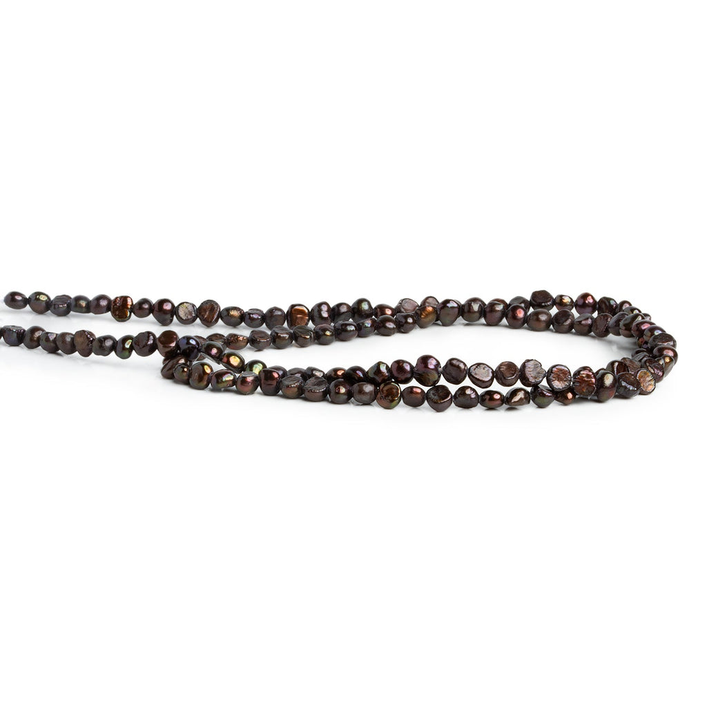 4x3mm Coffee Baroque Pearls 15 inch 120 beads - The Bead Traders