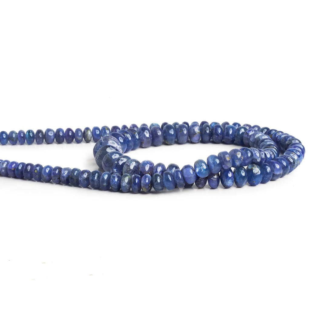 5 - 10mm Tanzanite Plain Rondelles 18 inch 105 beads - The Bead Traders