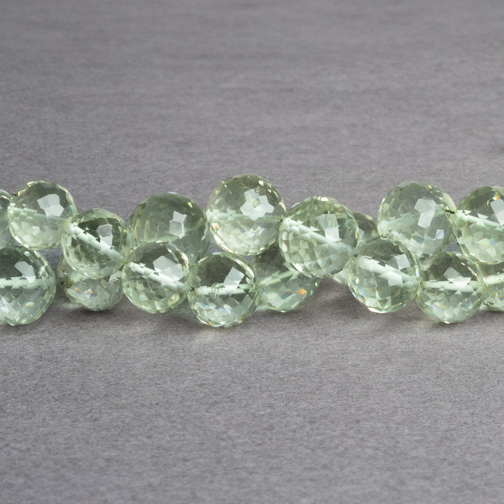 5 - 11mm Prasiolite Faceted Round 19 inch 60 beads - The Bead Traders